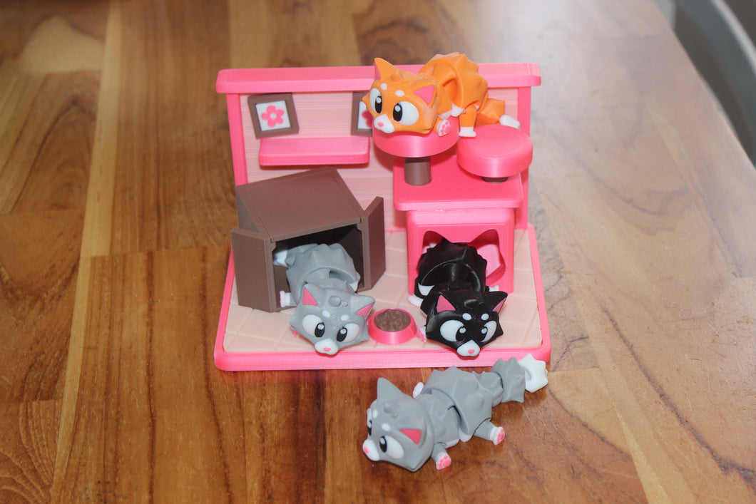 Mini Cat Café Play Set