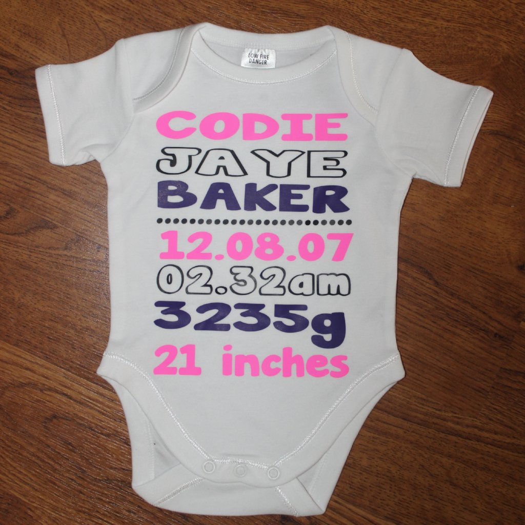 Personalised Onesie - Made by Skye