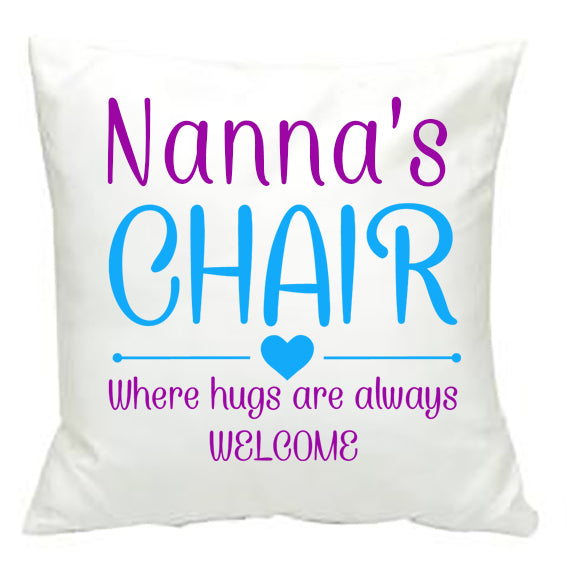 Personalised Nanna's Chair Cushion Cover - Made by Skye