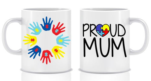 PROUD Mum AUTISM Awareness Mug - Made by Skye