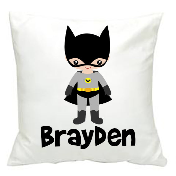 Personalised Bat Boy Cushion Cover - Made by Skye