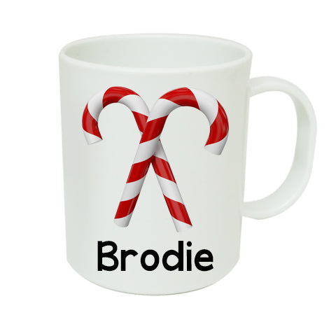 Personalised Candy Cane Mug - Made by Skye