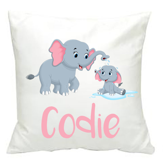 Personalised Elephant Cushion Cover - Made by Skye