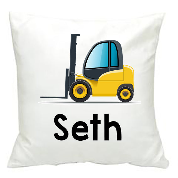 Personalised Fork Lift Cushion Cover - Made by Skye