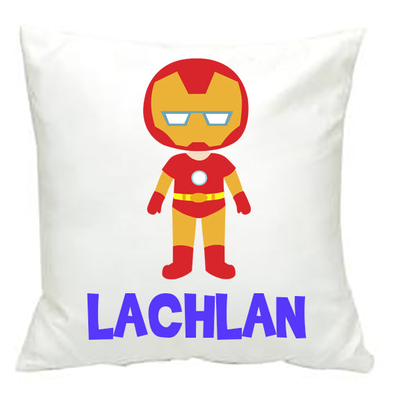 Personalised Iron Boy Cushion Cover - Made by Skye