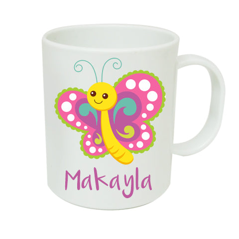 Personalised Kids Butterfly Mug - Made by Skye