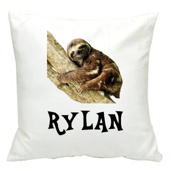 Personalised Sloth Cushion Cover - Made by Skye