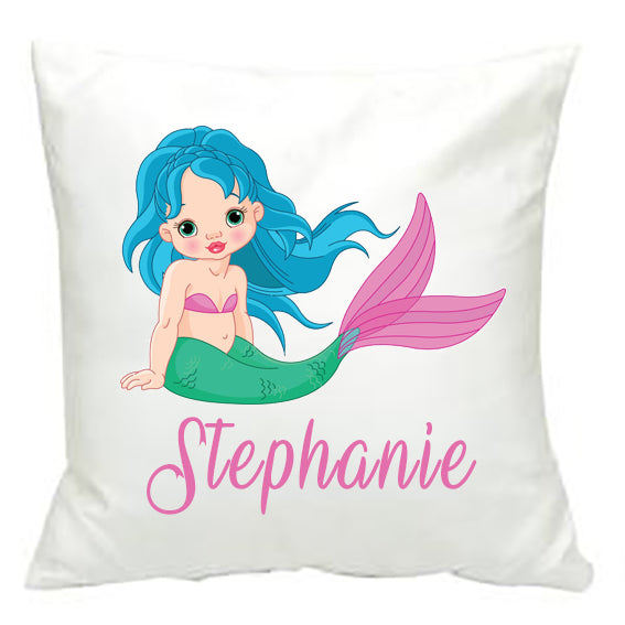 Personalised Mermaid Cushion Cover - Made by Skye