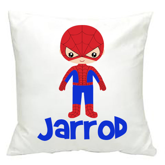 Personalised Spider Boy Cushion Cover - Made by Skye