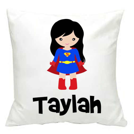 Personalised Super Girl Cushion Cover - Made by Skye
